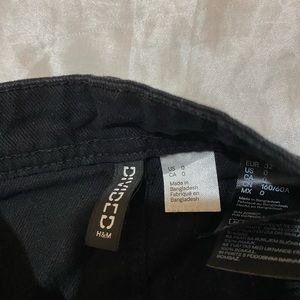 H&M jean skirt,size 0, black